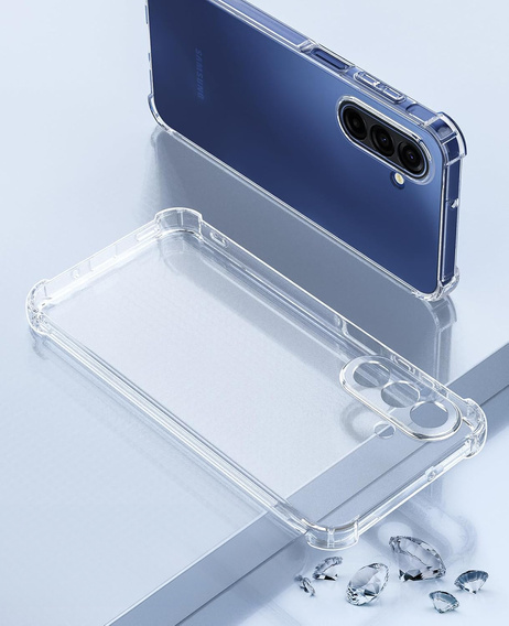 Husă pentru Samsung Galaxy A17 5G, întărită, cu protecție pentru cameră, transparentă