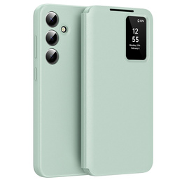 Husă cu clapetă pentru Samsung Galaxy A55 5G, Smart View Wallet, verde