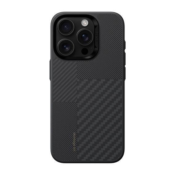Carcasa BENKS Kevlar pentru iPhone 16 Pro, pentru MagSafe, Carbon Fiber, negru