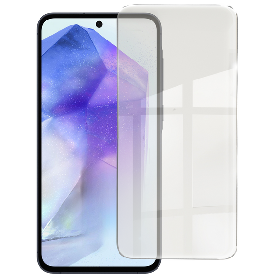 Carcasă pentru Samsung Galaxy A35 5G, Fusion Hybrid, cu protecție pentru camera foto, transparent / negru