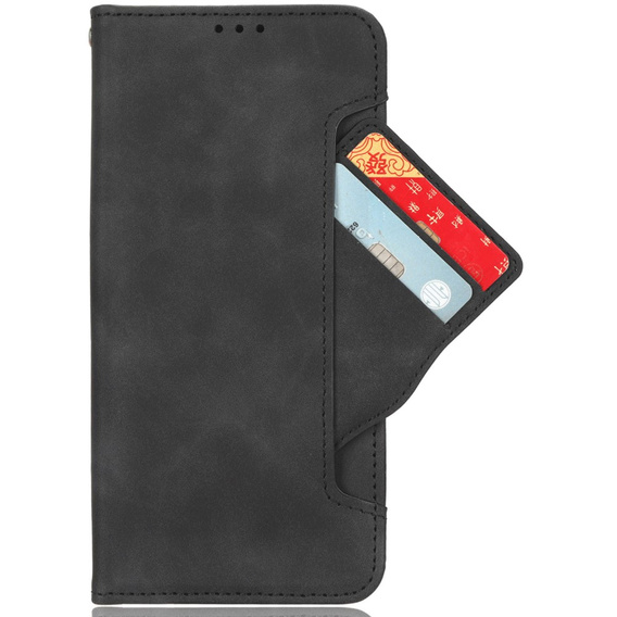 Cu clapetă pentru Realme 12, Card Slot, negru