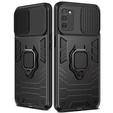 Husă pentru Samsung Galaxy A03s, KickStand Camera Lens, albastru