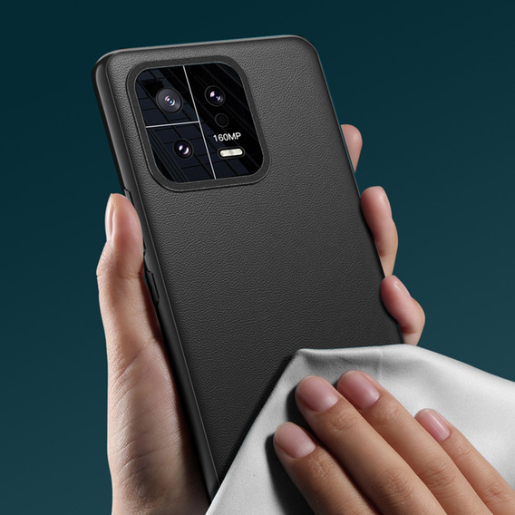 Husă din piele pentru Xiaomi 13, leather hybrid, negru