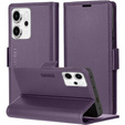 Husă pentru Oppo Reno 14, ERBORD Glossy Litchi, portofel cu clapetă, violet
