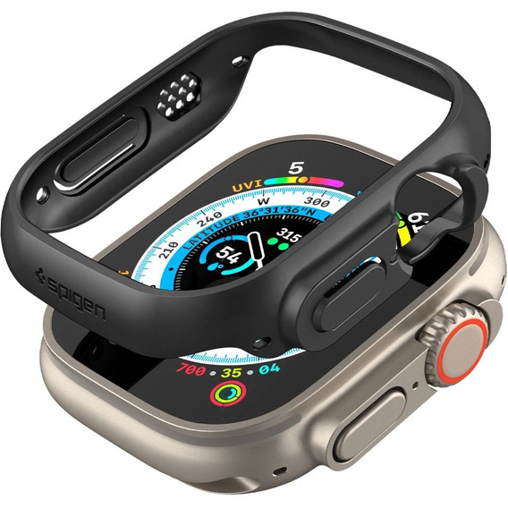 Etui SPIGEN do Apple Watch Ultra 49mm, Thin Fit, Czarne