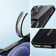 Husă pentru iPhone 12, Electro MagSafe, negru + Sticlă pentru ecran