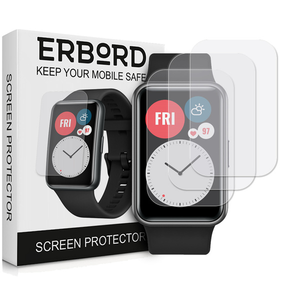 3x ERBORD Hydrogel Foil pentru Huawei Watch Fit