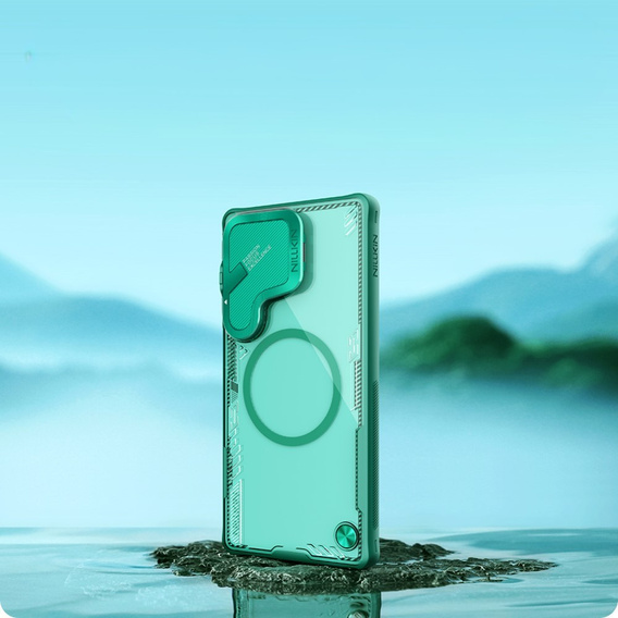 Carcasă pentru Samsung Galaxy S25 Ultra, carcasă blindată Nillkin, Icelade Prop, pentru Magsafe, verde
