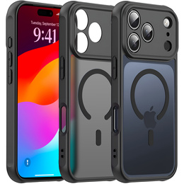 Husă mată pentru iPhone 17 Pro, pentru MagSafe, cu protecție pentru cameră, negru