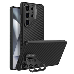 Carcasă pentru Samsung Galaxy S25 Ultra, carcasă blindată Nillkin, Carboprof Case, pentru Magsafe, negru