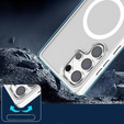 Husă pentru Samsung Galaxy S25 Ultra, Kickstand Matt Case, pentru MagSafe, de argint
