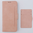 Cu clapetă pentru Motorola Moto G54 5G, Card Slot, roz