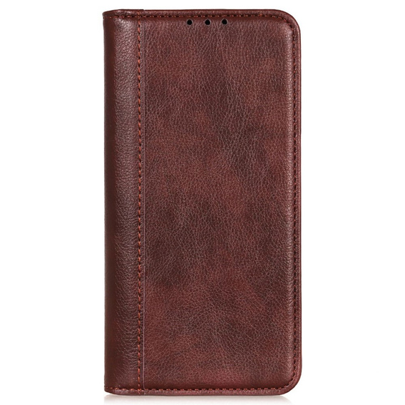 Huse pentru Samsung Galaxy A55 5G, Wallet Litchi Leather, maro