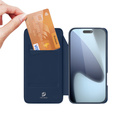 Husă Dux Ducis pentru iPhone 17 Pro, Skin Pro, cu clapetă, cu slot pentru carduri, albastru marin