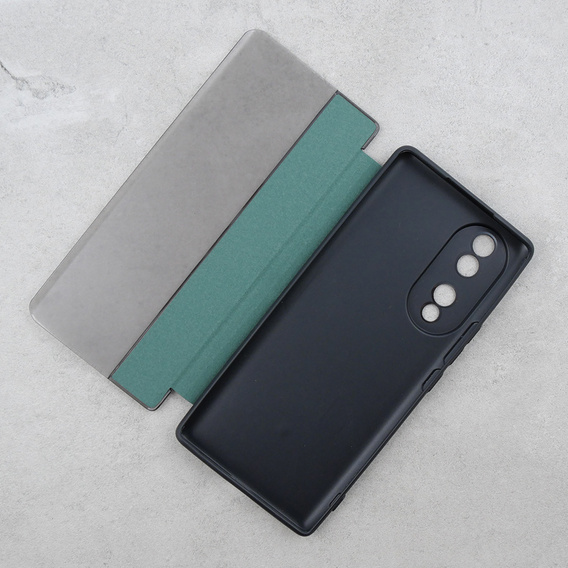 Husă cu clapetă pentru Honor 70 5G, Side View, verde