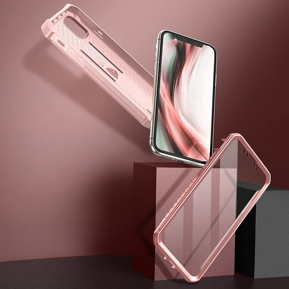 Husă blindată pentru iPhone 11, Dexnor Full Body, roz rose gold