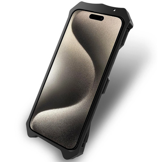 Husă blindată pentru iPhone 15 Pro Max, Aluminum Alloy, negru