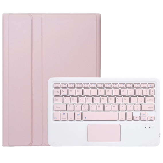 Carcasă + tastatură Samsung Galaxy Tab S9, Leather Pen Slot TouchPad, roz rose gold