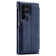 Carcasa cu clapetă pentru Samsung Galaxy S23 Ultra, ERBORD Retro, albastru