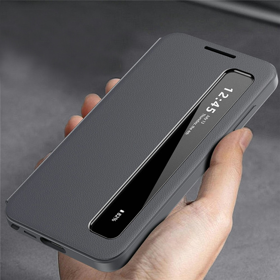 Husă din piele cu fereastră Smart View pentru Samsung Galaxy S26 Ultra