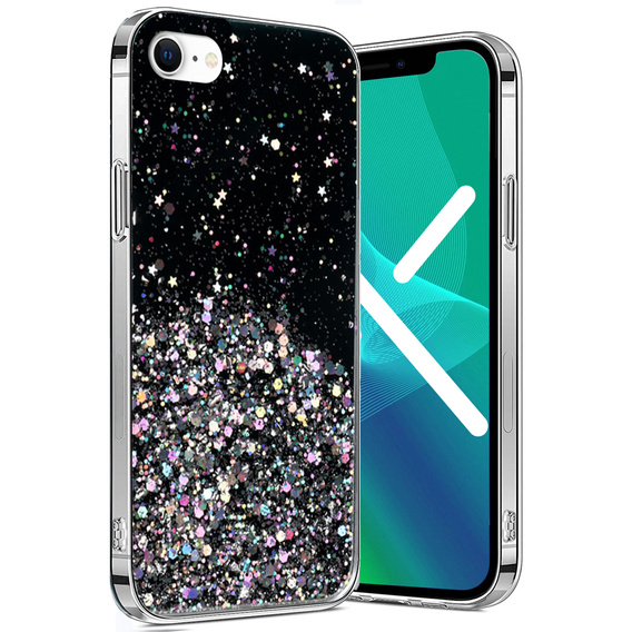 Huse pentru iPhone 7/8/SE 2020/SE 2022, Glittery, negru