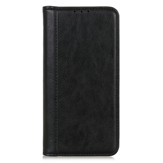 Huse pentru Samsung Galaxy A56, Wallet Litchi Leather, negru