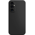 Carcasa pentru Samsung Galaxy A15, Silicone Lite, negru + sticlă 9H
