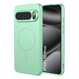 Manșon din silicon pentru Google Pixel 10 / 10 Pro, pentru MagSafe, verde
