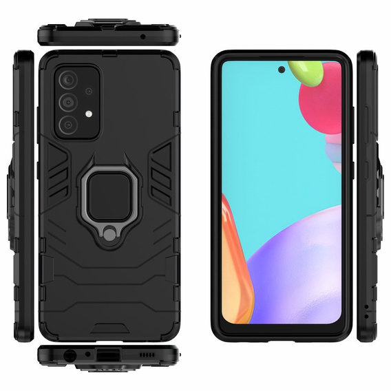 Huse pentru Samsung Galaxy A72 5G / A72 LTE, Kickstand Ring, negru