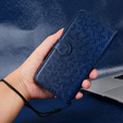 Husa cu clapetă pentru Xiaomi Redmi Note 14 4G, Wallet Rhombus, albastru