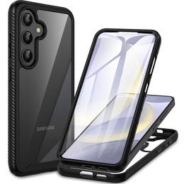Carcasă pentru Samsung Galaxy S24, Shockproof, cu folie, negru