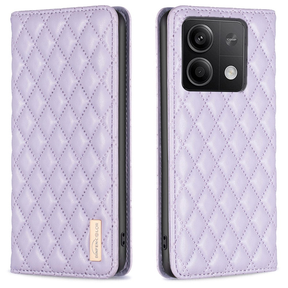 Cu clapetă pentru Xiaomi Redmi Note 13 5G, Wallet, BINFEN COLOR, violet