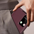 Husă cu clapetă pentru Samsung Galaxy S25+ Plus, Smart View Wallet, maroon