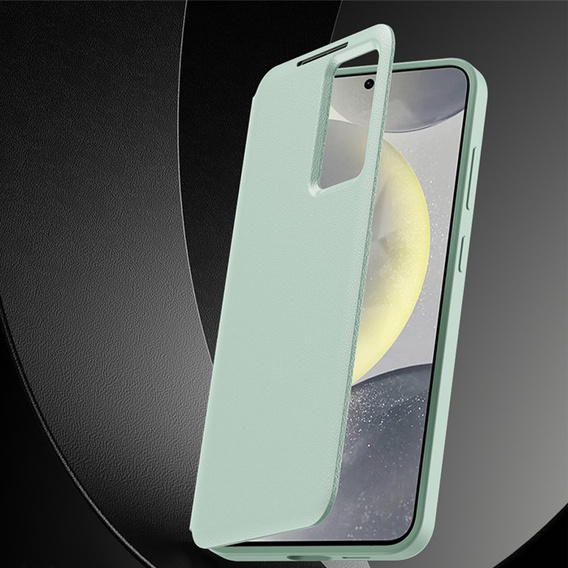 Husă tip portofel Smart View pentru Samsung Galaxy S26, verde