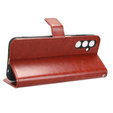 Cu clapetă pentru Samsung Galaxy M34, Crazy Horse Wallet, maro