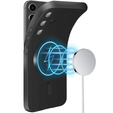 Carcasă pentru Samsung Galaxy S25+ Plus, ColorMag, pentru MagSafe, negru + sticlă călită 9H