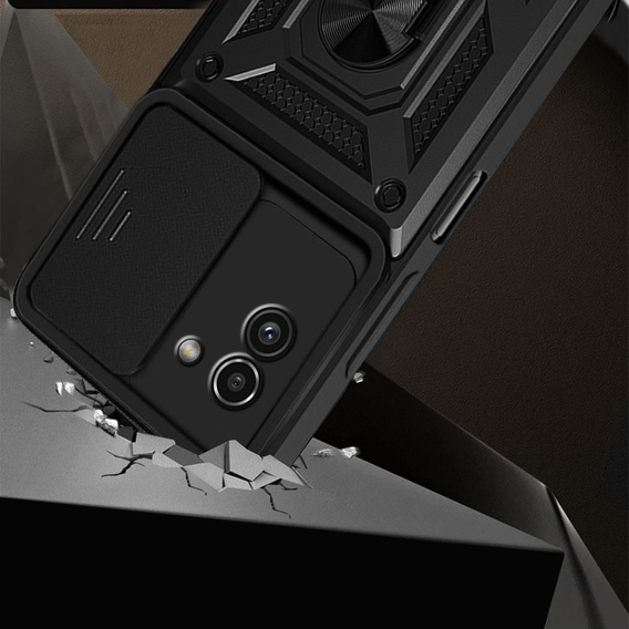 Husă blindată pentru Samsung Galaxy A03, CamShield Slide, negru