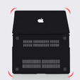 Husă pentru MacBook Air 13 A2337 M1 A2179 A1932, HardShell, negru