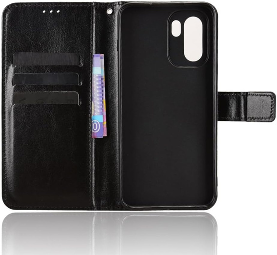 Husă tip portofel Crazy Horse pentru OnePlus 15R
