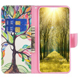 Cu clapetă pentru Xiaomi 13 Lite, Wallet, tree of life, alb