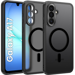Carcasă Matt pentru Samsung Galaxy A17 5G, pentru MagSafe, negru translucid