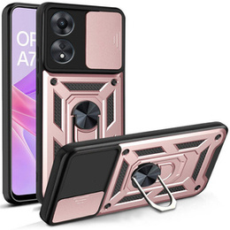 Husă blindată pentru Oppo A78 5G, CamShield Slide, roz rose gold