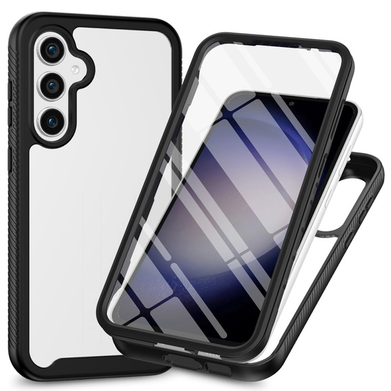 Carcasă pentru Samsung Galaxy S24 FE, Shockproof, cu folie, negru