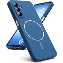 Manșon din silicon pentru Samsung Galaxy A17 5G, pentru MagSafe, albastru