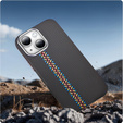 Carcasa pentru iPhone 13, Carbon Fiber MagSafe, negru