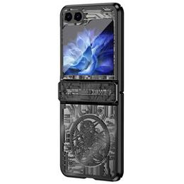 Husă pentru Samsung Galaxy Z Flip7 FE / Z Flip6, Mechanical Legend, negru