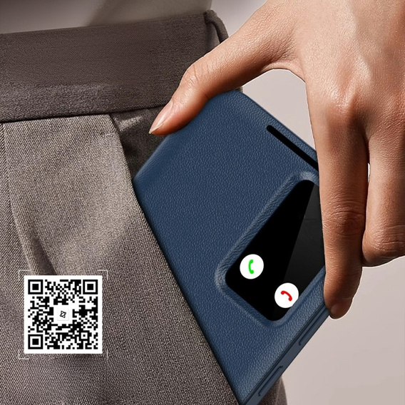 Husă cu clapetă pentru Samsung Galaxy A56 5G, Smart View Wallet, albastru