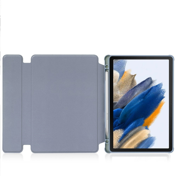 Husă pentru tastatură pentru Samsung Galaxy Tab A9+, Rotary 360° Leather, violet