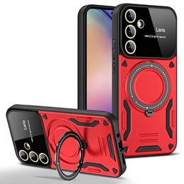 Husă blindată pentru Samsung Galaxy A55 5G, Magnetic Ring, roșu
