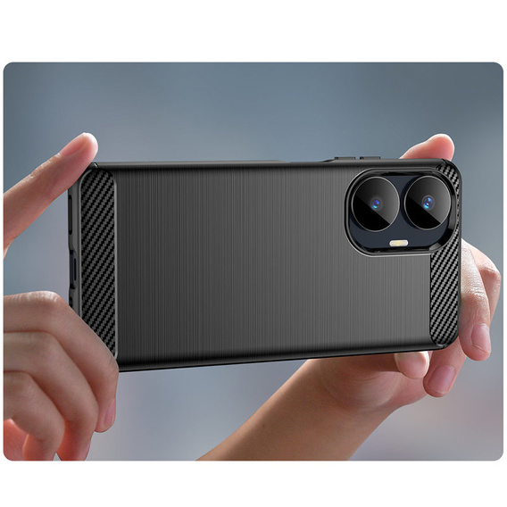 Huse pentru Realme C55, Carbon, negru